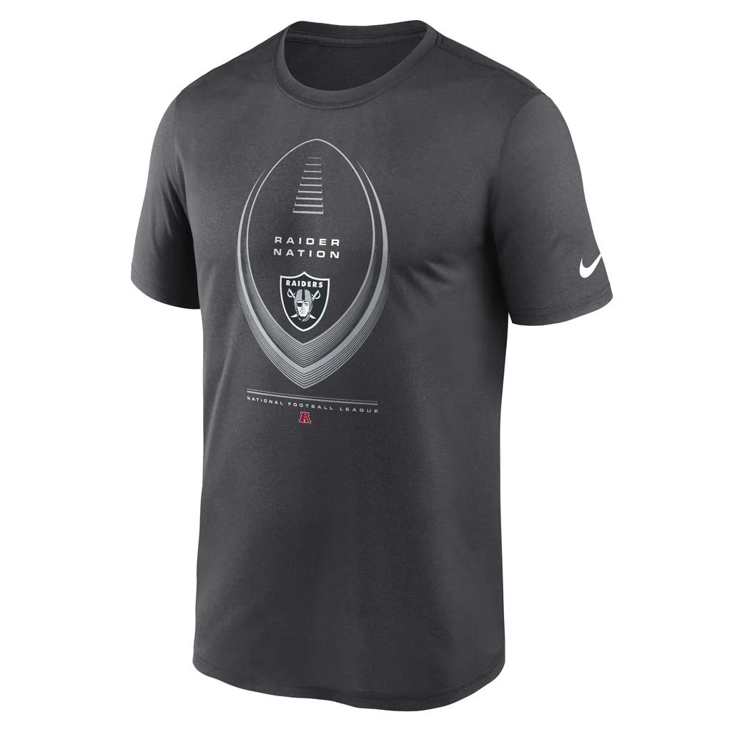 NFL Las Vegas Raiders Nike 2026 Icon Legend T-Shirt - Charcoal - Image 2