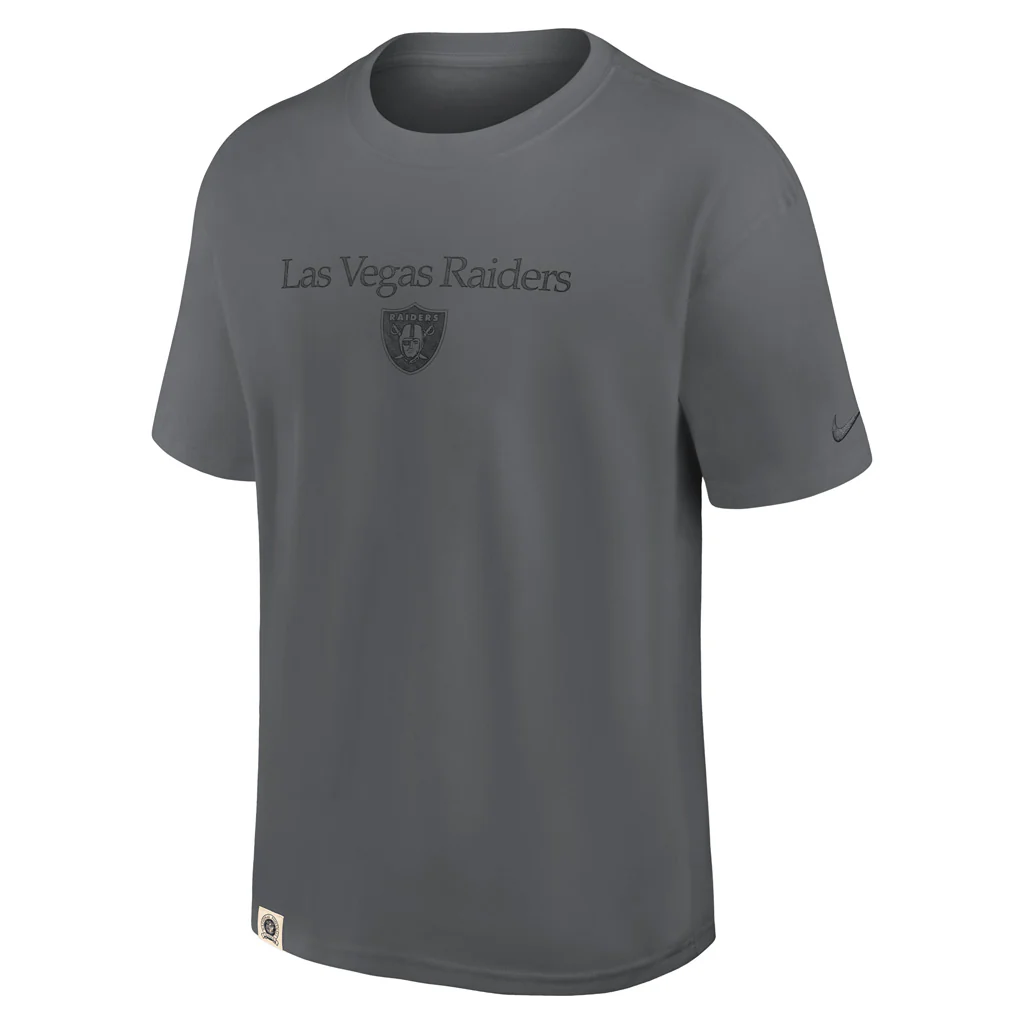 NFL Las Vegas Raiders Nike Glory Max90 T-Shirt - Charcoal - Image 2
