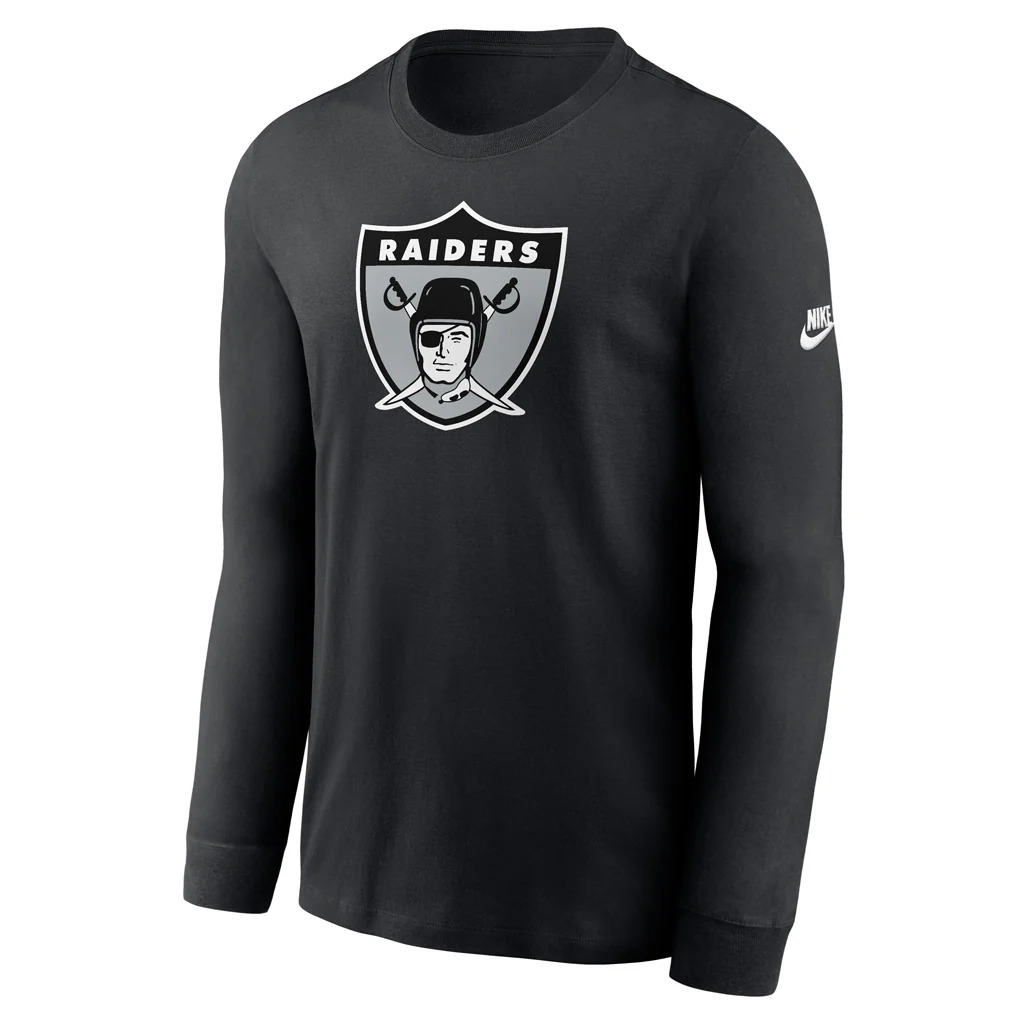 NFL Las Vegas Raiders Nike Rewind Essential Long Sleeve T-Shirt - Image 2