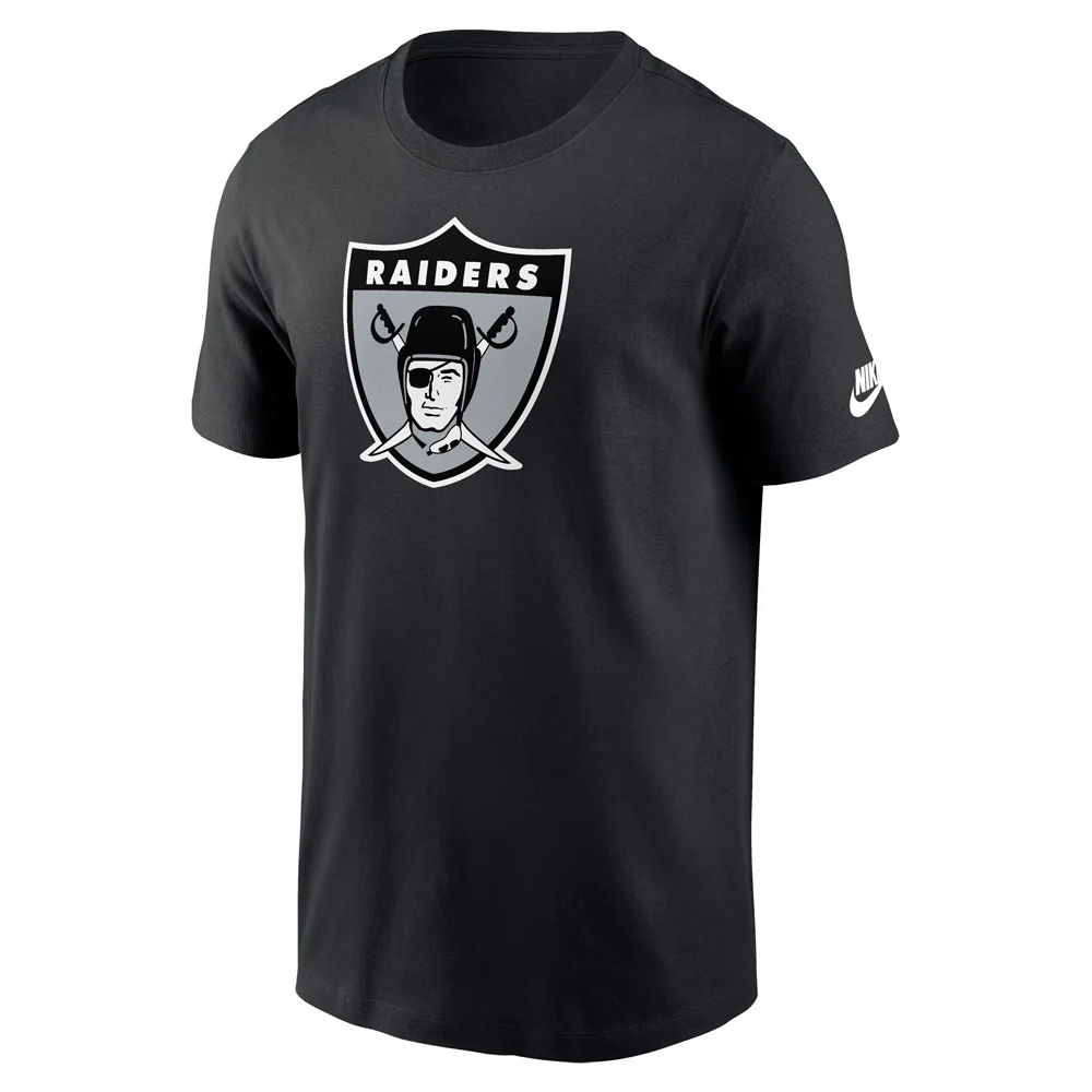NFL Las Vegas Raiders Nike Rewind Essential T-Shirt - Black - Image 2