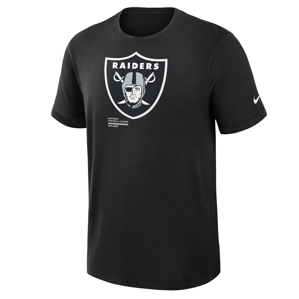 NFL Las Vegas Raiders Nike Slub T-Shirt - Black - Image 2
