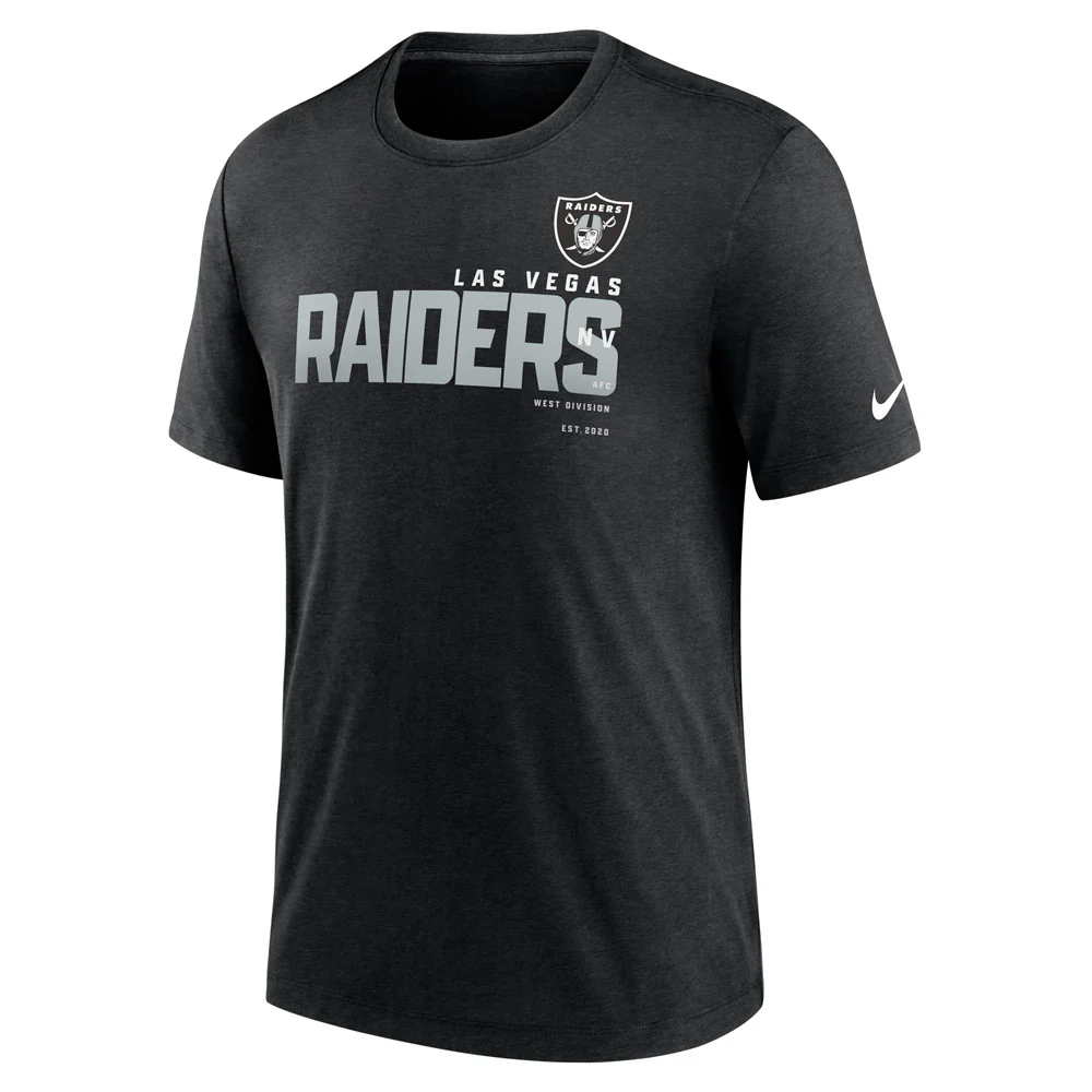 NFL Las Vegas Raiders Nike Team Name Tri-Blend T-Shirt - Black