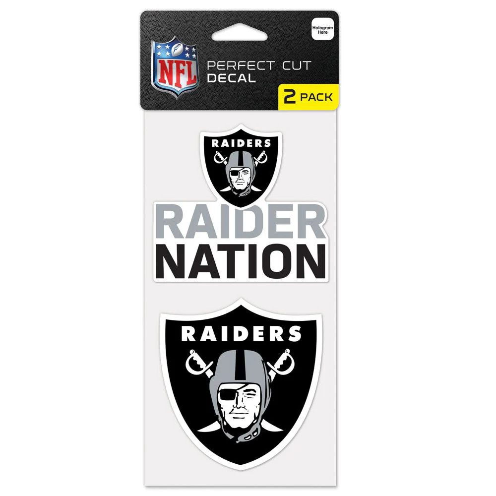 NFL Las Vegas Raiders WinCraft 4" x 8" Slogan Decal Pack