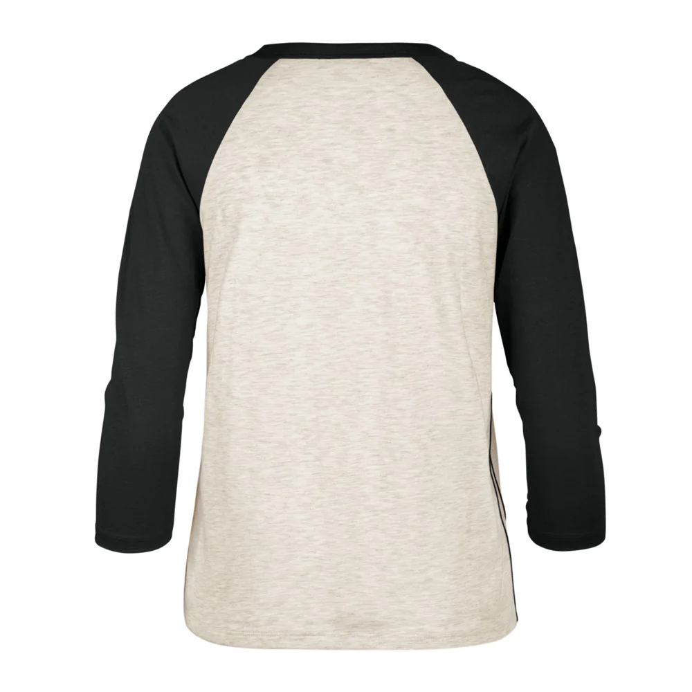NFL Las Vegas Raiders Women's '47 Good Vibes Ava Raglan T-Shirt - Cream - Image 2