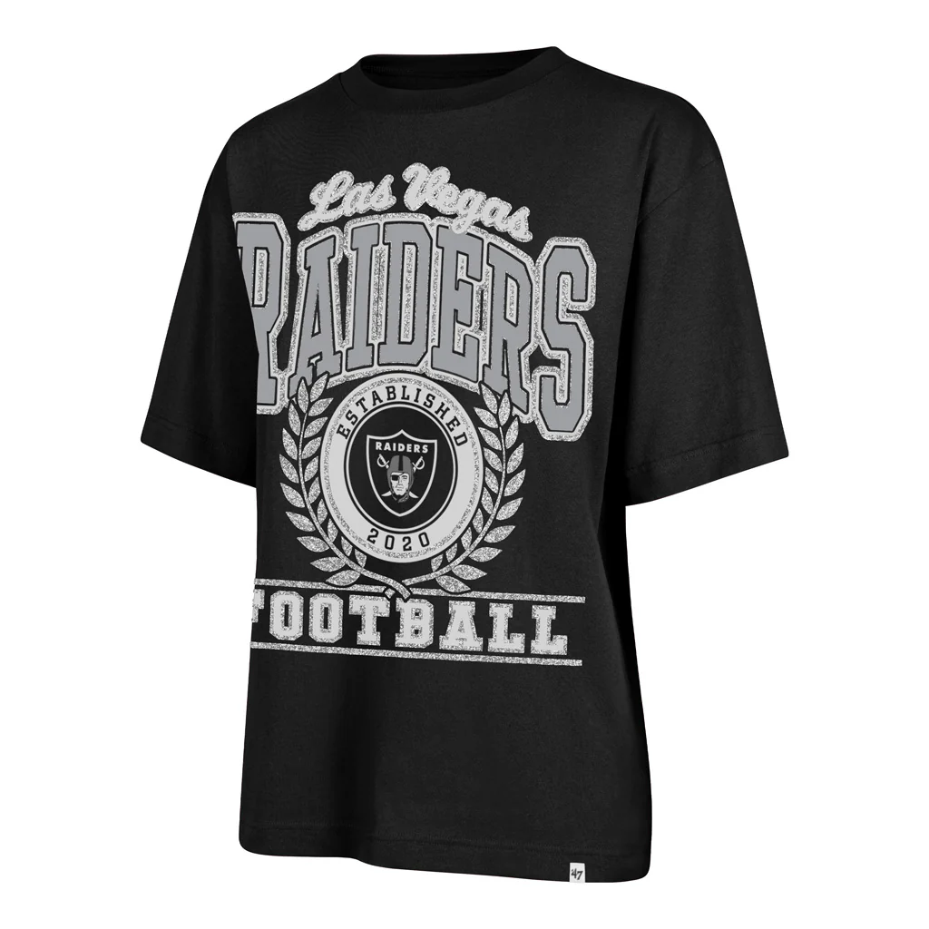 NFL Las Vegas Raiders Women's '47 Ring True Foundation T-Shirt - Black - Image 2