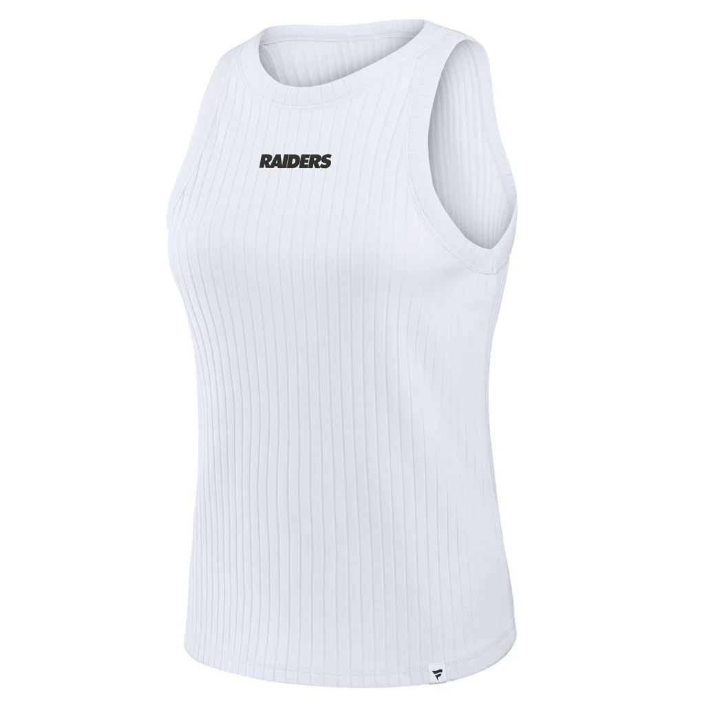 NFL Las Vegas Raiders Women's Fanatics Ribbed Tank Top - White - Image 2