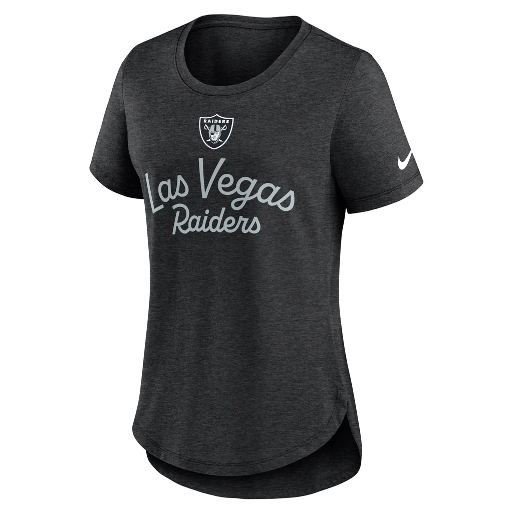 NFL Las Vegas Raiders Women's Nike Fashion Triblend T-Shirt - Black - Image 2