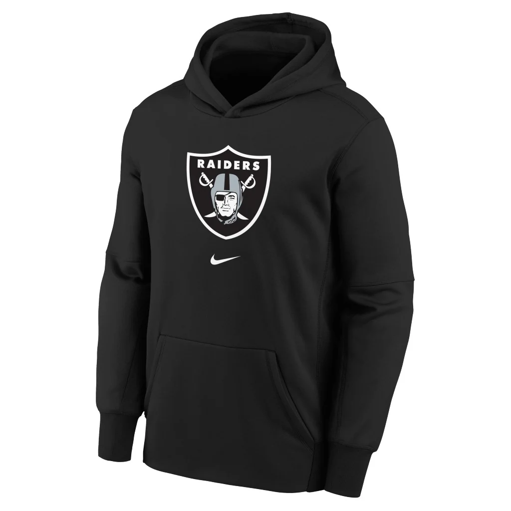 NFL Las Vegas Raiders Youth Nike Club Pullover Hoodie - Black - Image 2
