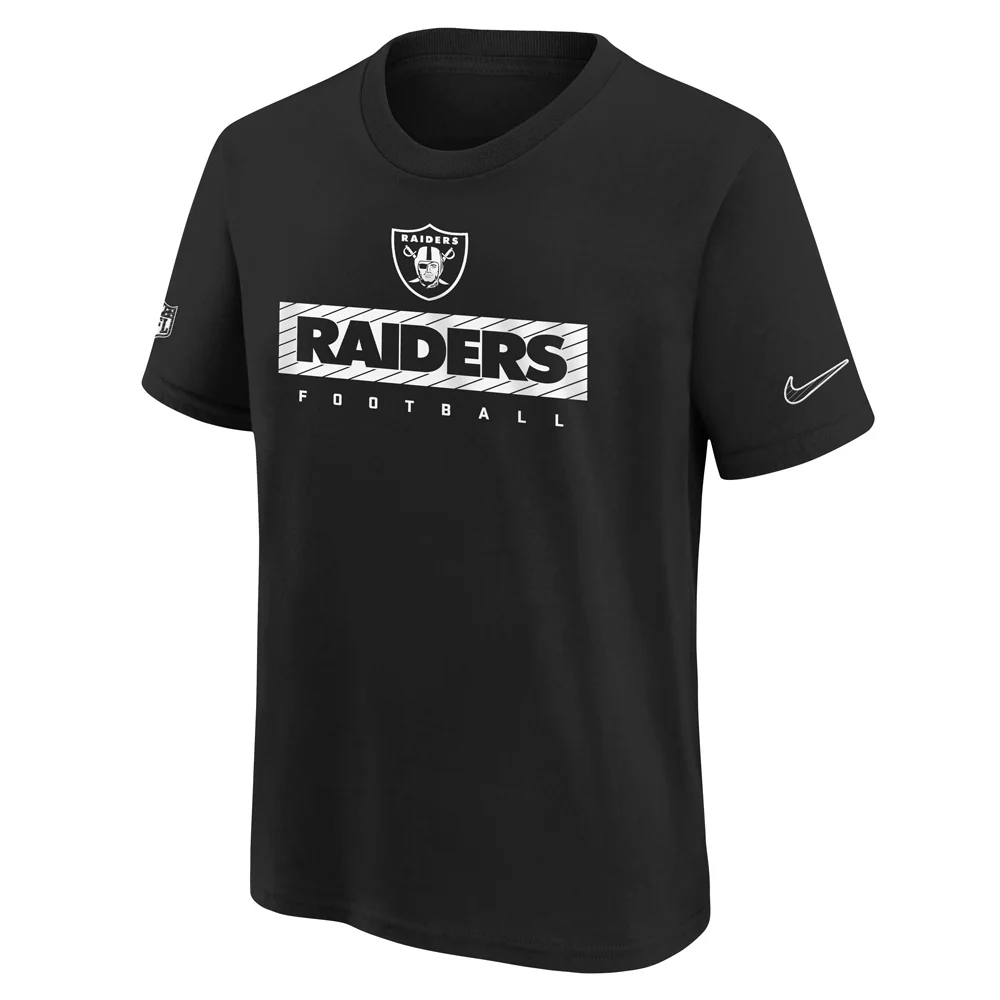 NFL Las Vegas Raiders Youth Nike Team Issue Legend T-Shirt - Black - Image 2
