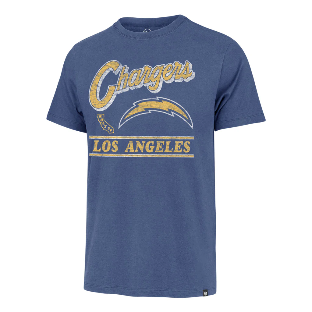 NFL Los Angeles Chargers '47 Fly By Franklin T-Shirt - Blue - Image 2