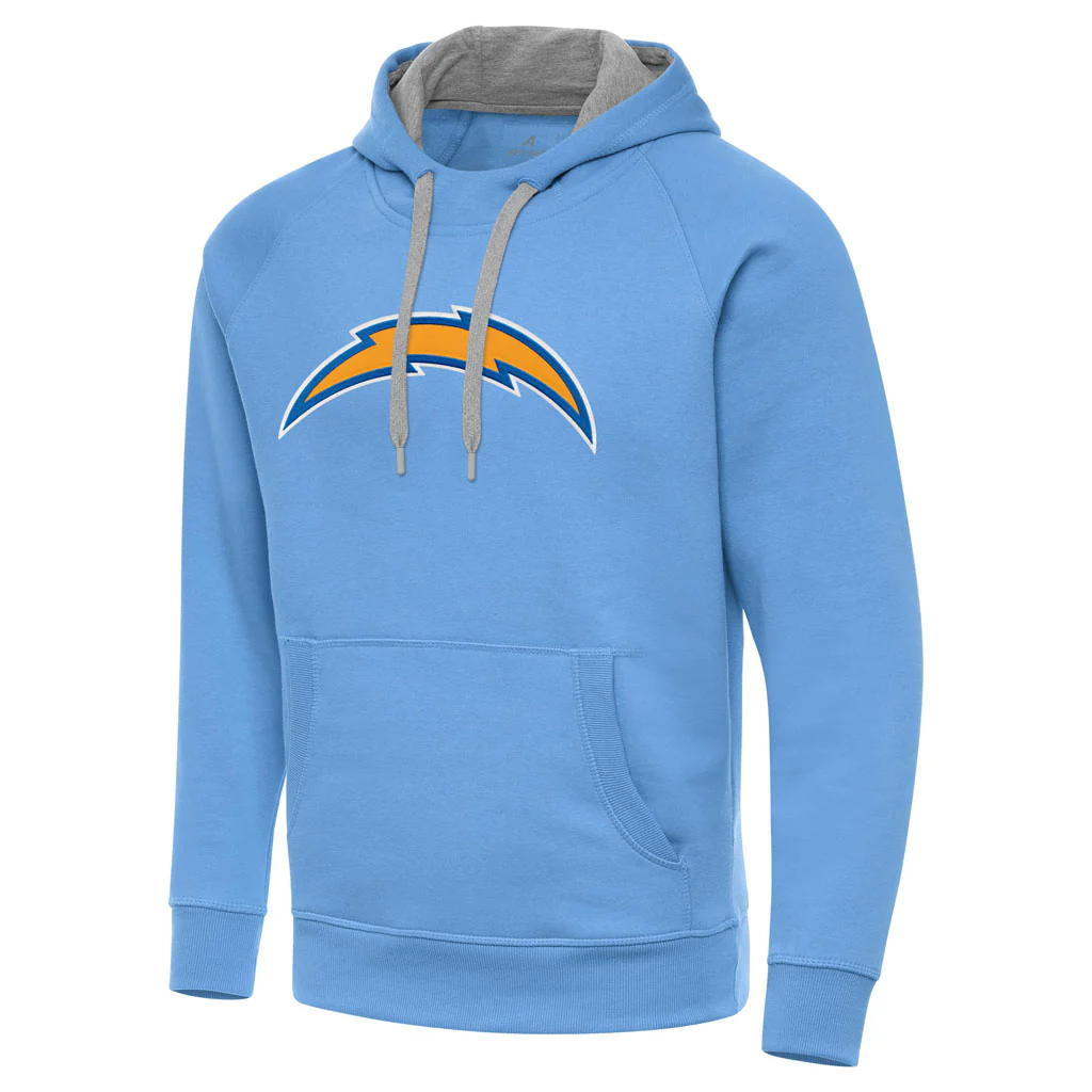 NFL Los Angeles Chargers Antigua Full Front Victory Pullover Hoodie - Blue - Image 3