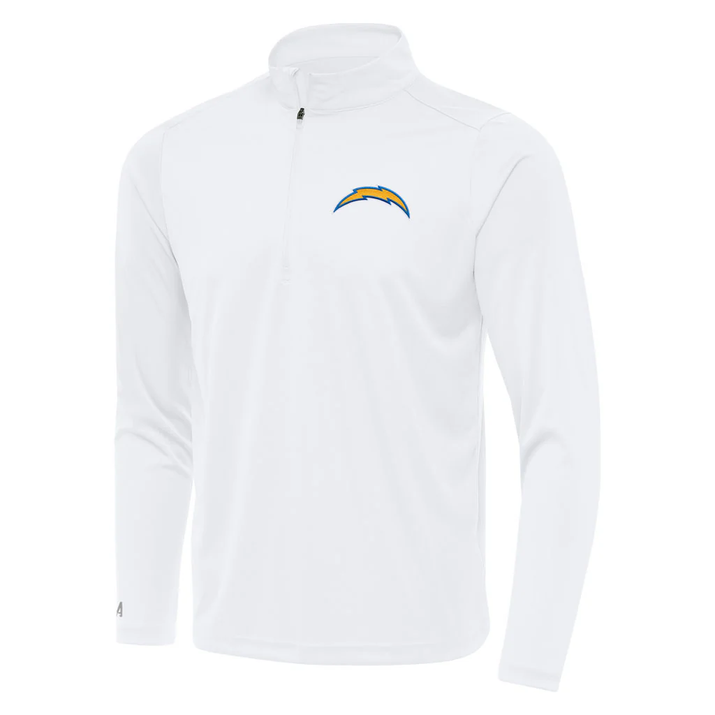 NFL Los Angeles Chargers Antigua Tribute 1/4 Zip Pullover Jacket - White