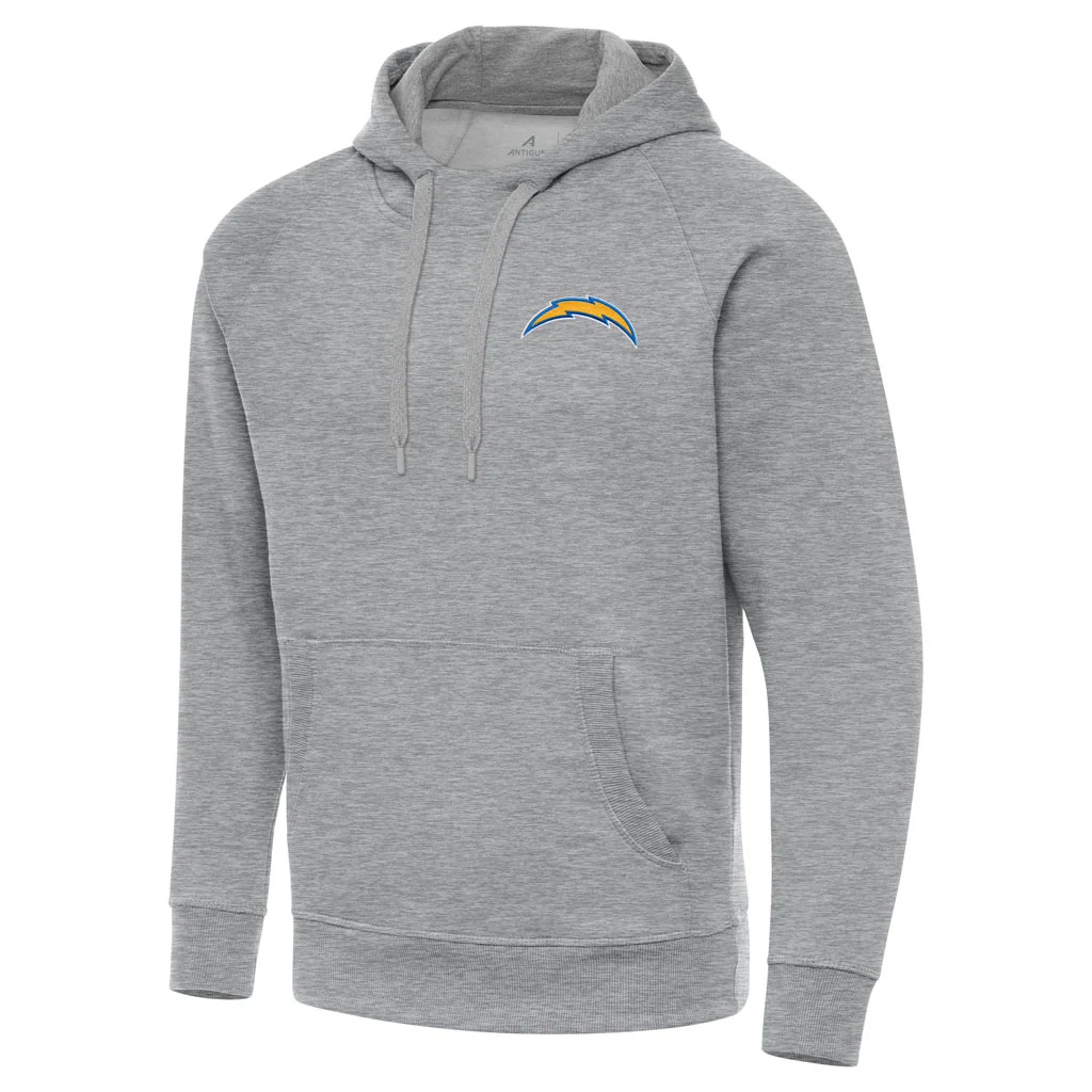 NFL Los Angeles Chargers Antigua Victory Pullover Hoodie - Heather gray
