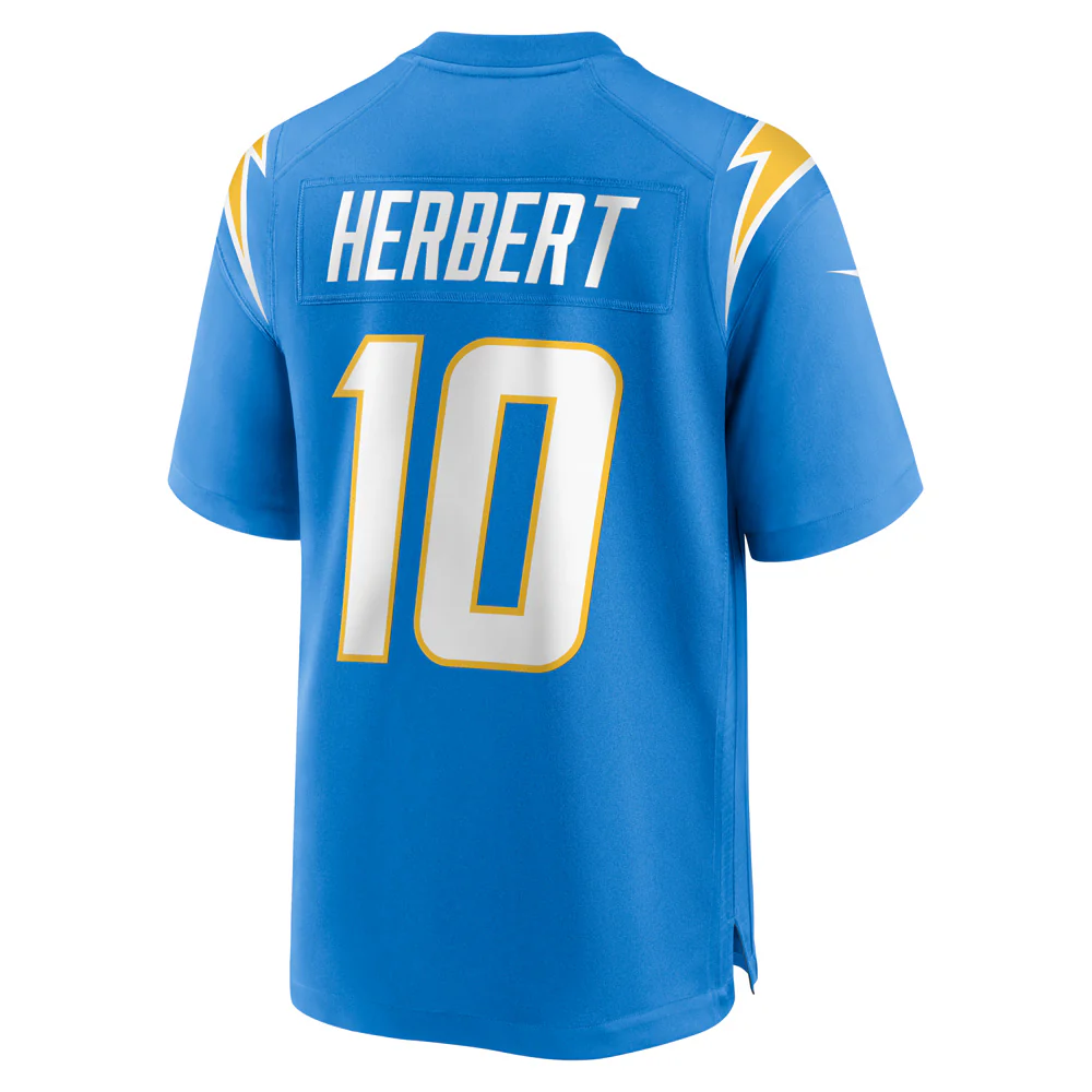 NFL Los Angeles Chargers Justin Herbert Nike Home Game Jersey - Blue - Image 3
