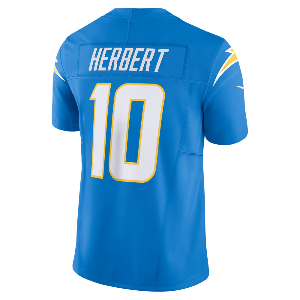 NFL Los Angeles Chargers Justin Herbert Nike Home Vapor F.U.S.E Limited Jersey - Blue - Image 3
