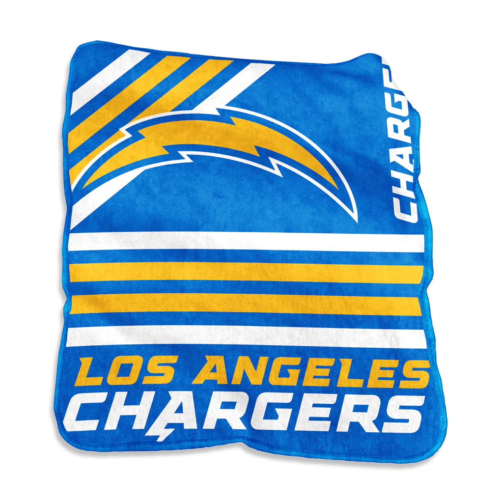 NFL Los Angeles Chargers Logo Brands 50" x 60" Raschel Blanket - Blue