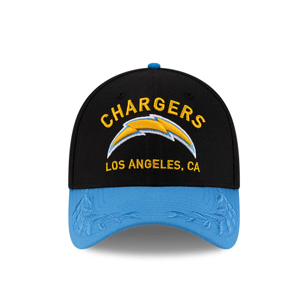 NFL Los Angeles Chargers New Era 2025 Draft 39THIRTY Flex Fit Hat - Black - Image 2