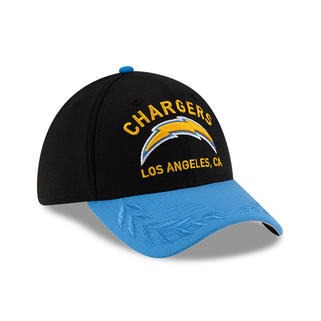 NFL Los Angeles Chargers New Era 2025 Draft 39THIRTY Flex Fit Hat - Black - Image 3