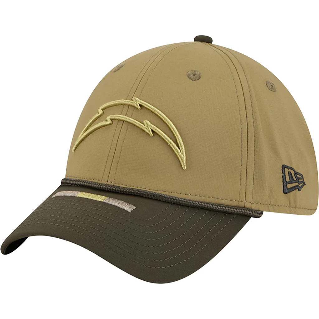NFL Los Angeles Chargers New Era 2025 Salute to Service 39THIRTY Flex Fit Hat - Green - Image 2