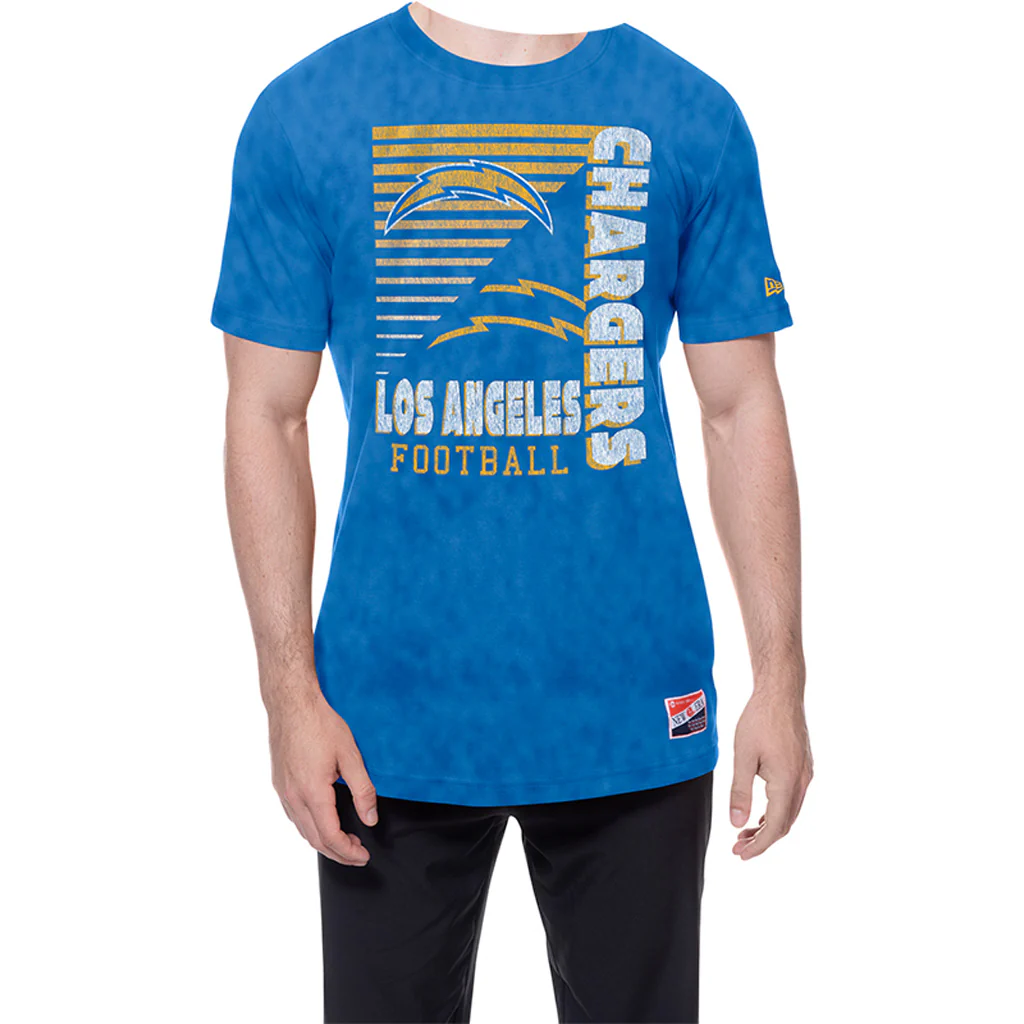 NFL Los Angeles Chargers New Era Throwback Wash T-Shirt - Blue