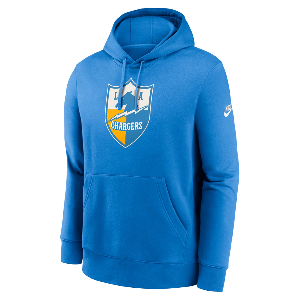 NFL Los Angeles Chargers Nike Club Logo Pullover Hoodie - Image 2