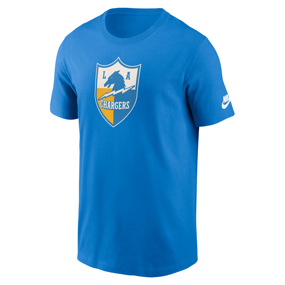NFL Los Angeles Chargers Nike Rewind Essential T-Shirt - Blue - Image 2