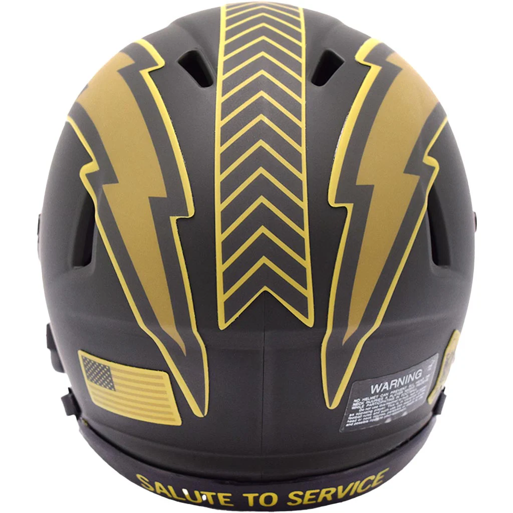 NFL Los Angeles Chargers Riddell 2025 Salute to Service Mini Speed Helmet - Green - Image 2