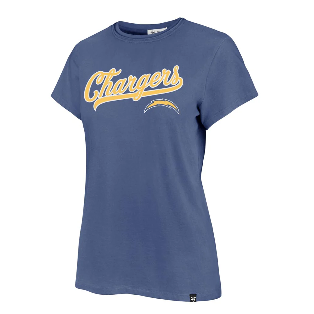 NFL Los Angeles Chargers Women's '47 Tail Sweep Frankie T-Shirt - Blue - Image 2