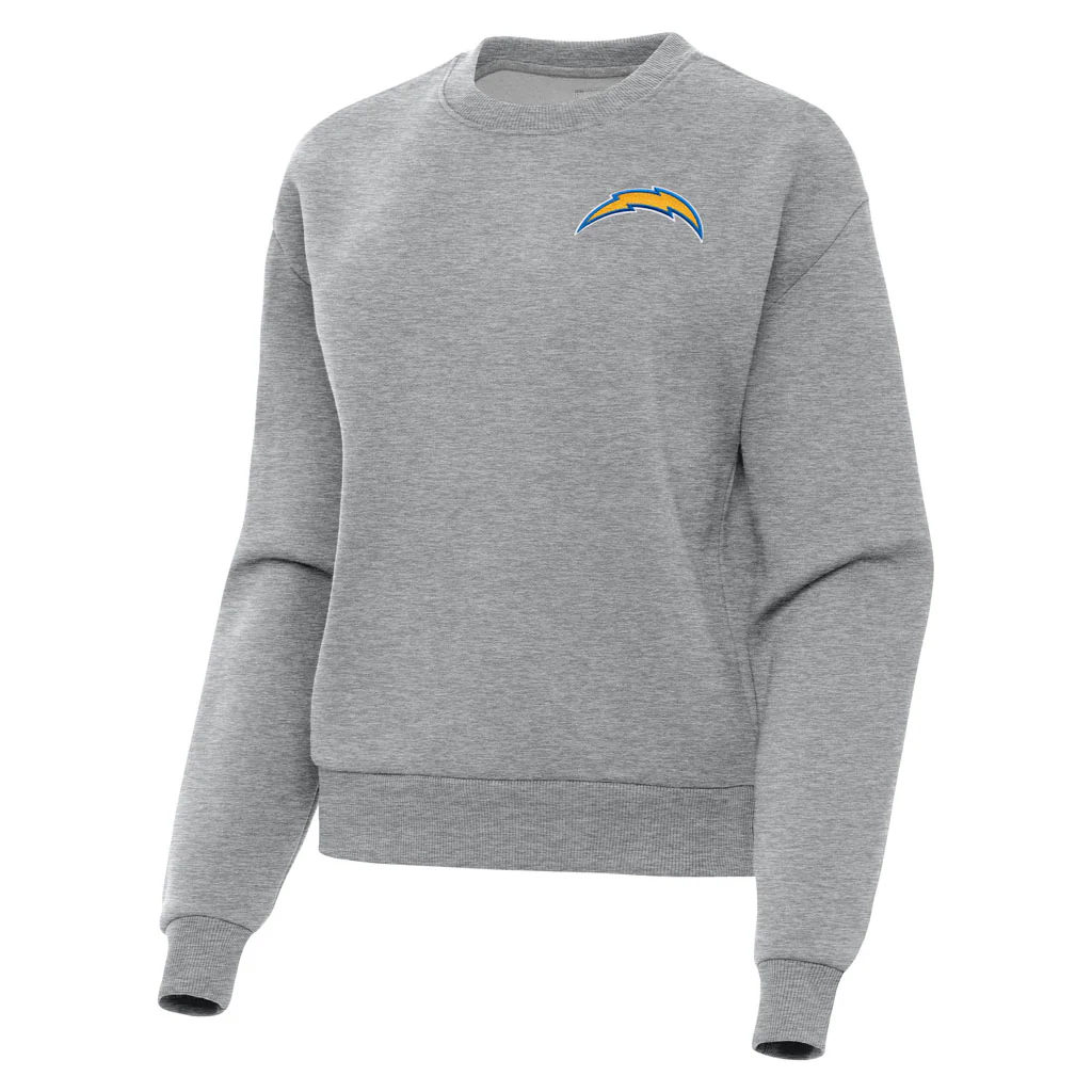 NFL Los Angeles Chargers Women's Antigua Victory Crewneck Sweater - Heather gray