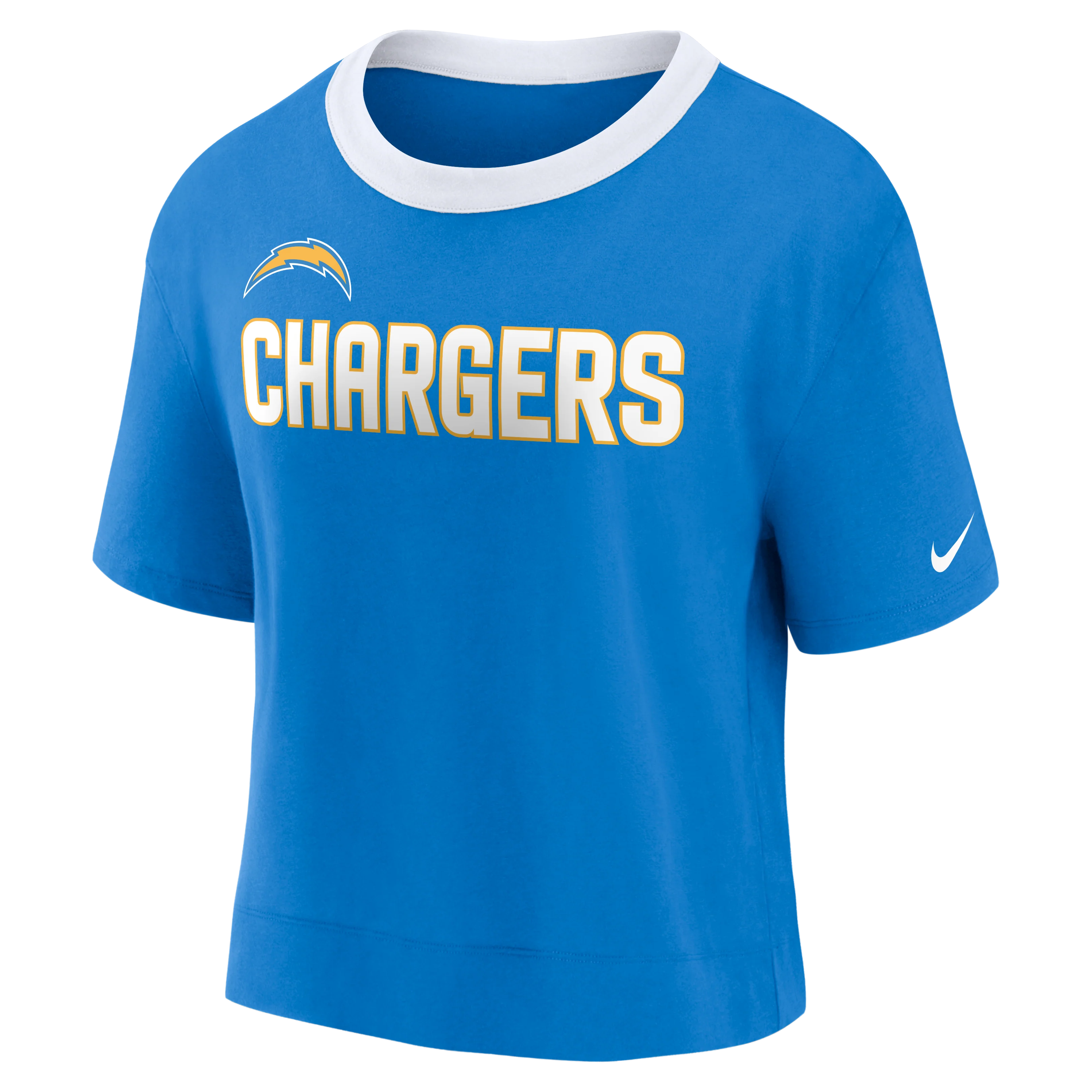 NFL Los Angeles Chargers Women's Nike Football Fan Crop Top - Blue