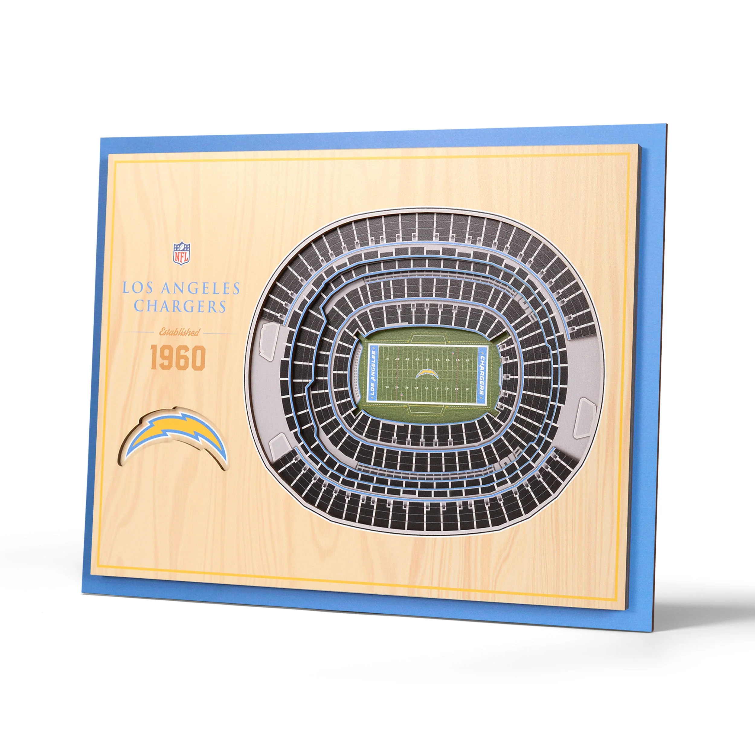 NFL Los Angeles Chargers You the fan 5-Layer Stadium View Wall Art