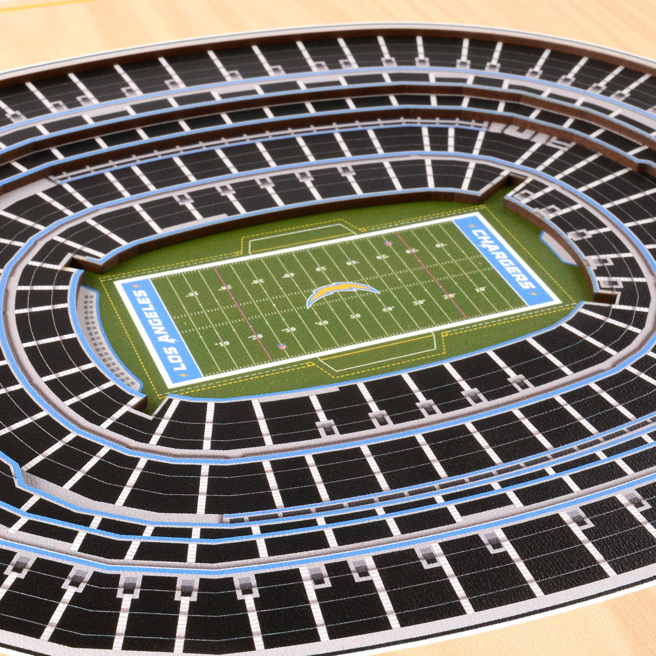 NFL Los Angeles Chargers You the fan 5-Layer Stadium View Wall Art - Image 3