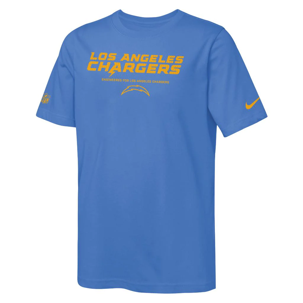NFL Los Angeles Chargers Youth Nike Team Issue T-Shirt - Blue - Image 2