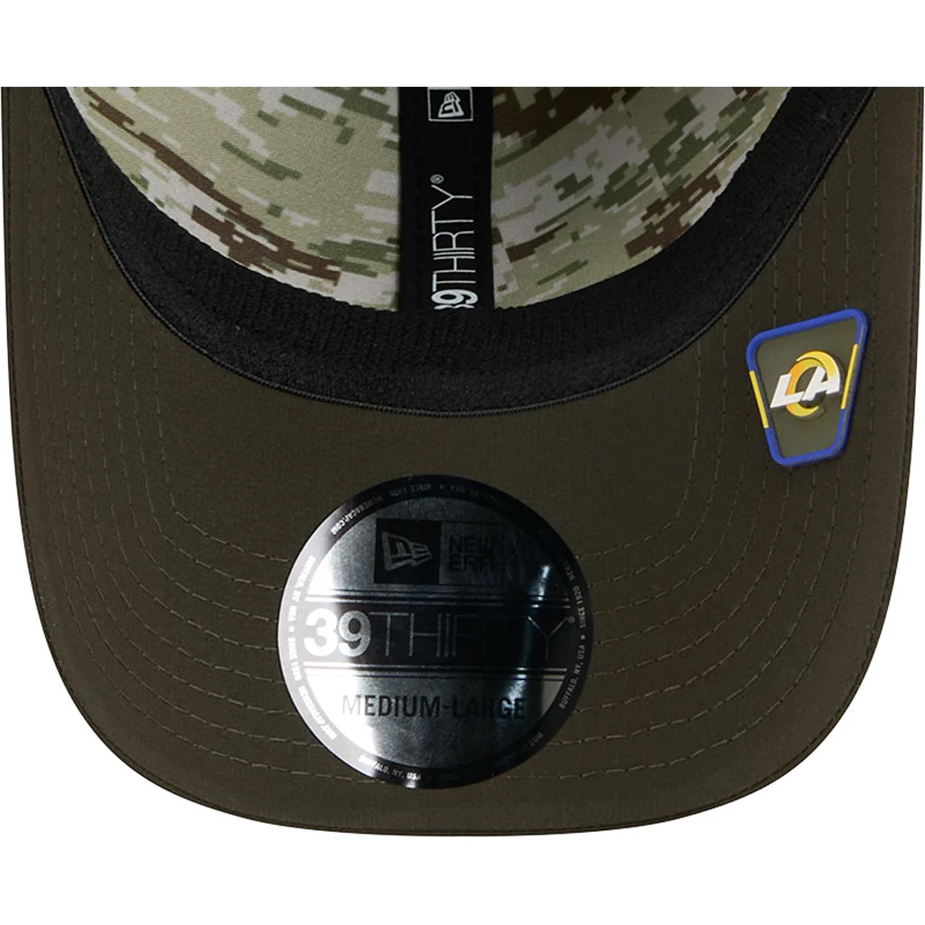 NFL Los Angeles Rams New Era 2025 Salute to Service 39THIRTY Flex Fit Hat - Green - Image 5