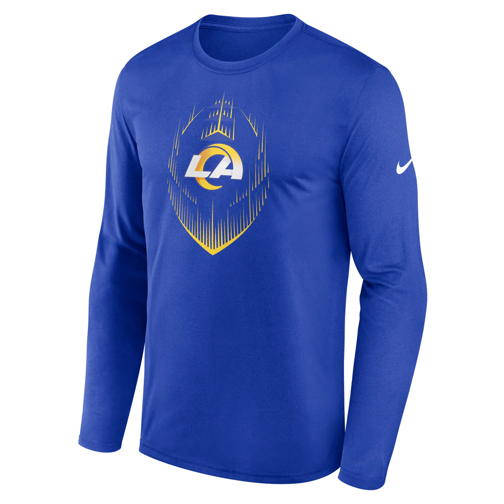 NFL Los Angeles Rams Nike 2024 Icon Legend Long Sleeve T-Shirt - Blue - Image 2