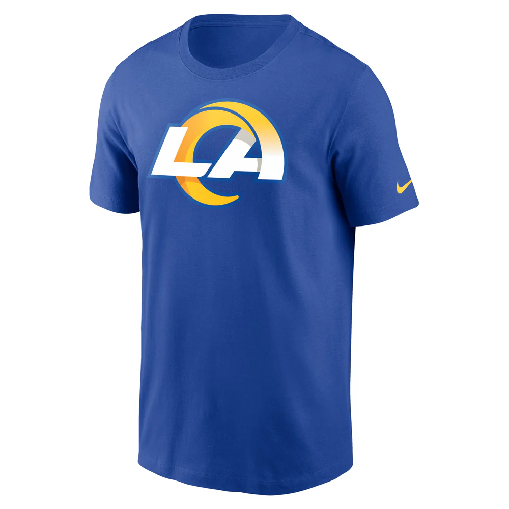 NFL Los Angeles Rams Nike Logo Essential T-Shirt - Blue - Image 2