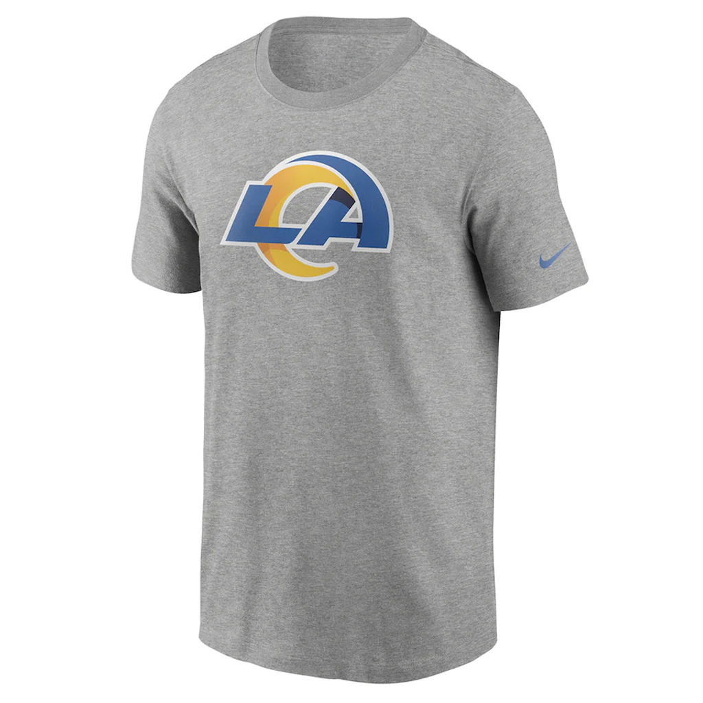 NFL Los Angeles Rams Nike Cotton Essential T-Shirt - Gray - Image 2
