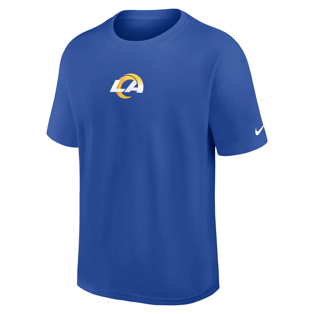 NFL Los Angeles Rams Nike Essential Heavy Max90 T-Shirt - Blue - Image 2