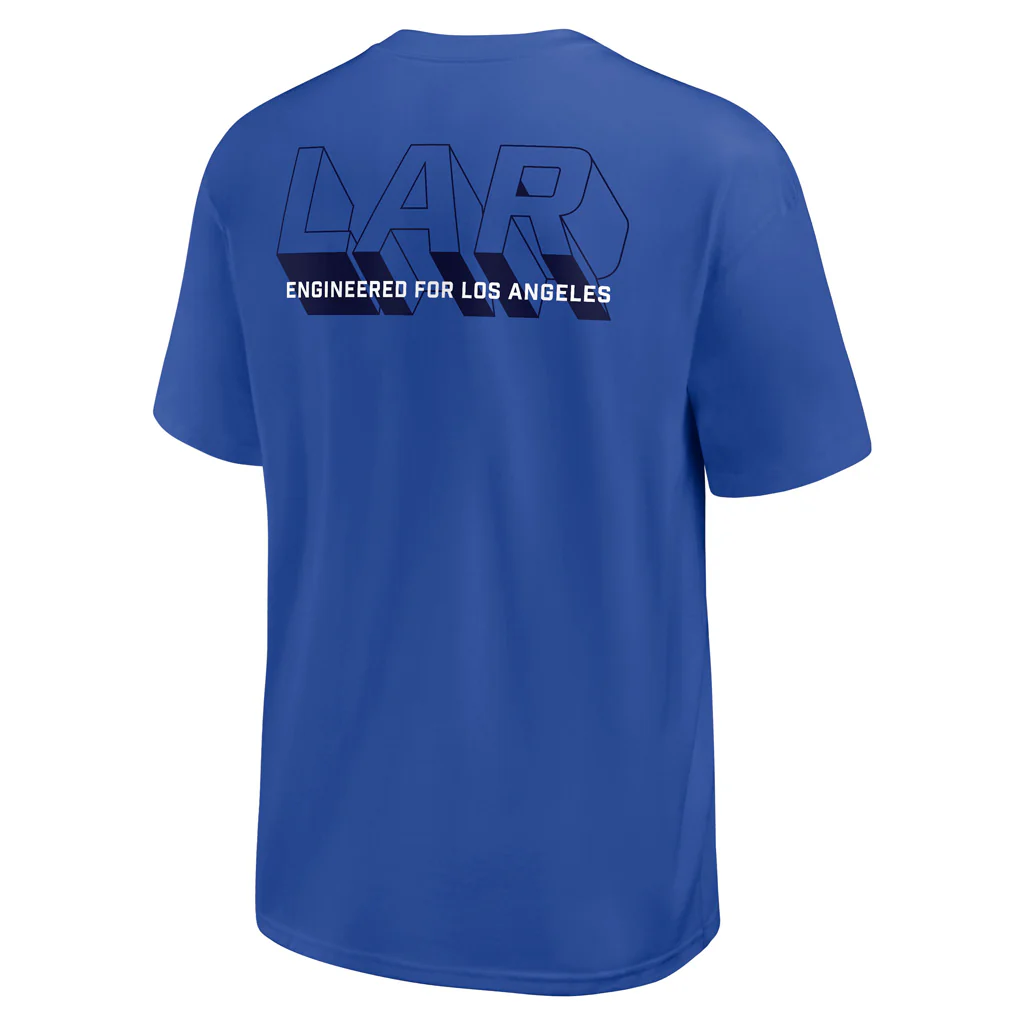 NFL Los Angeles Rams Nike Essential Heavy Max90 T-Shirt - Blue - Image 3