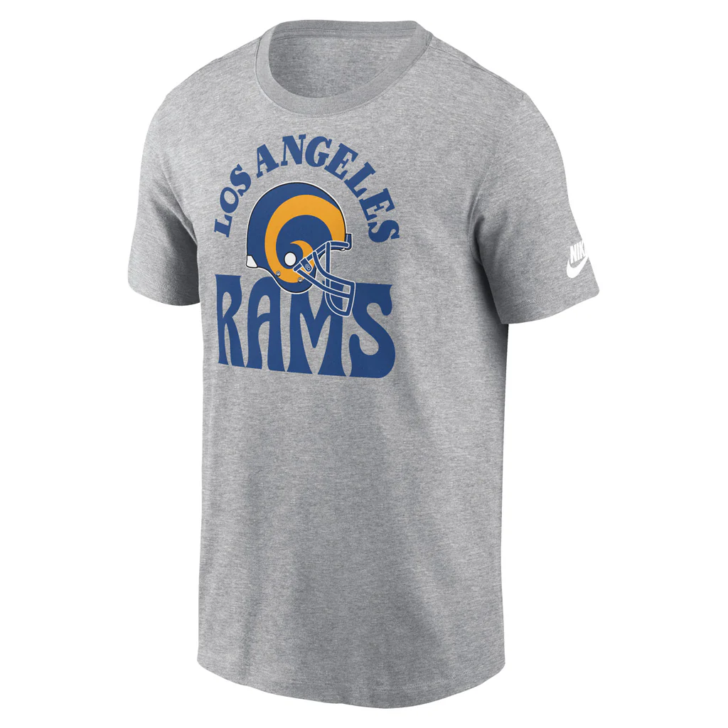 NFL Los Angeles Rams Nike Groove Essential T-Shirt - Gray - Image 2