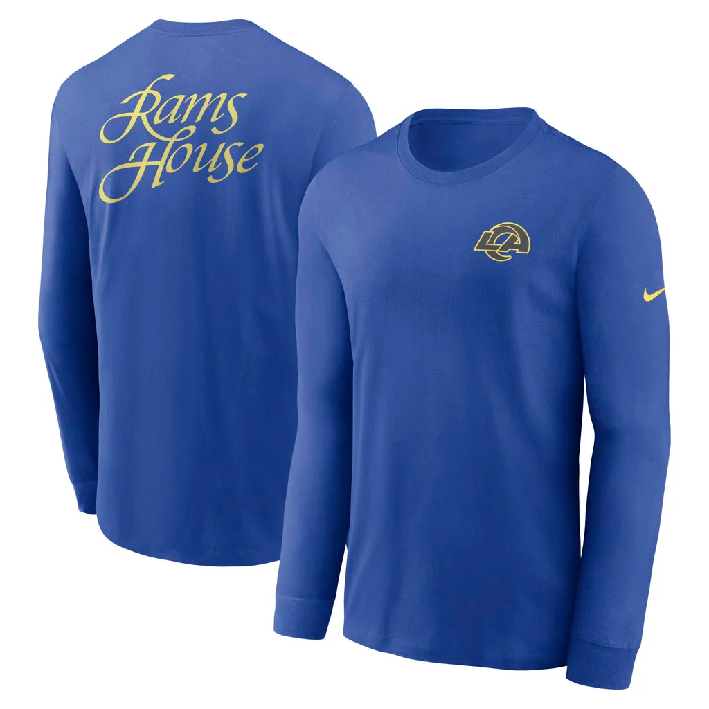 NFL Los Angeles Rams Nike Rivalries Cotton Long Sleeve T-Shirt - Blue