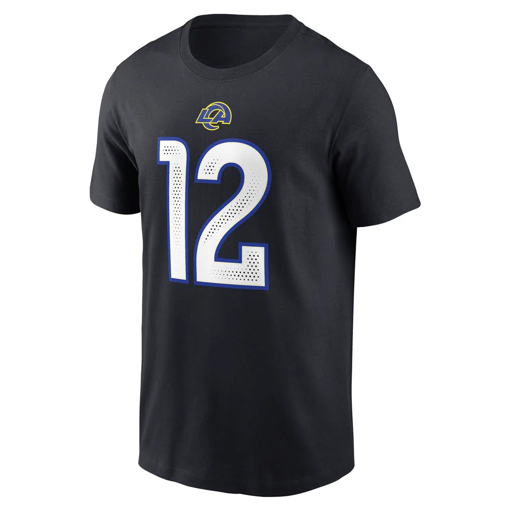NFL Los Angeles Rams Puka Nacua Nike Rivalries Name & Number T-Shirt - Navy - Image 2