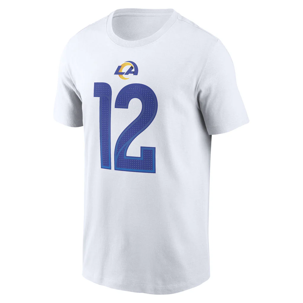 NFL Los Angeles Rams Puka Nacua Nike Name & Number T-Shirt - White - Image 2