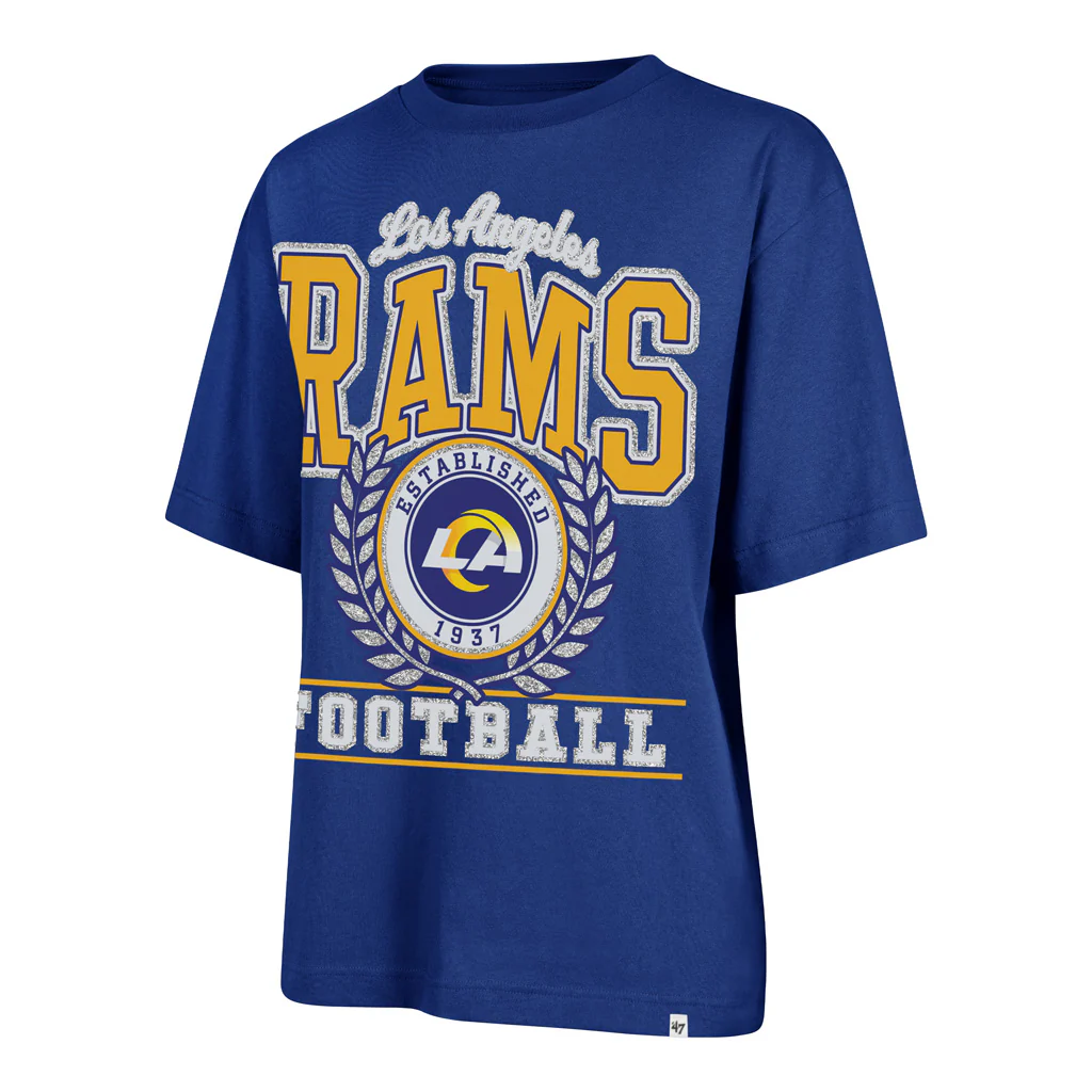 NFL Los Angeles Rams Women's '47 Ring True Foundation T-Shirt - Blue - Image 2