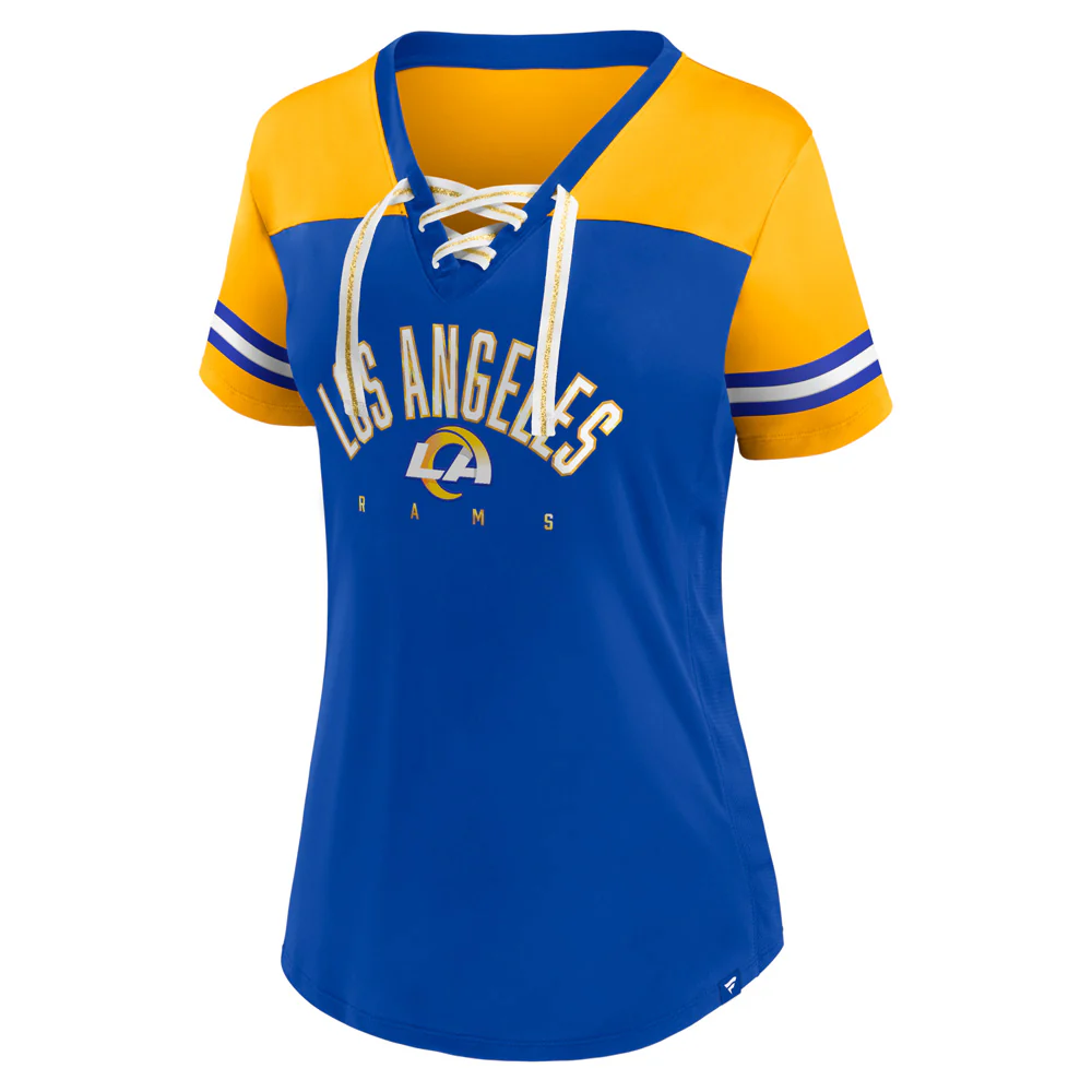 NFL Los Angeles Rams Women's Fanatics Blitz & Glam Fashion Top