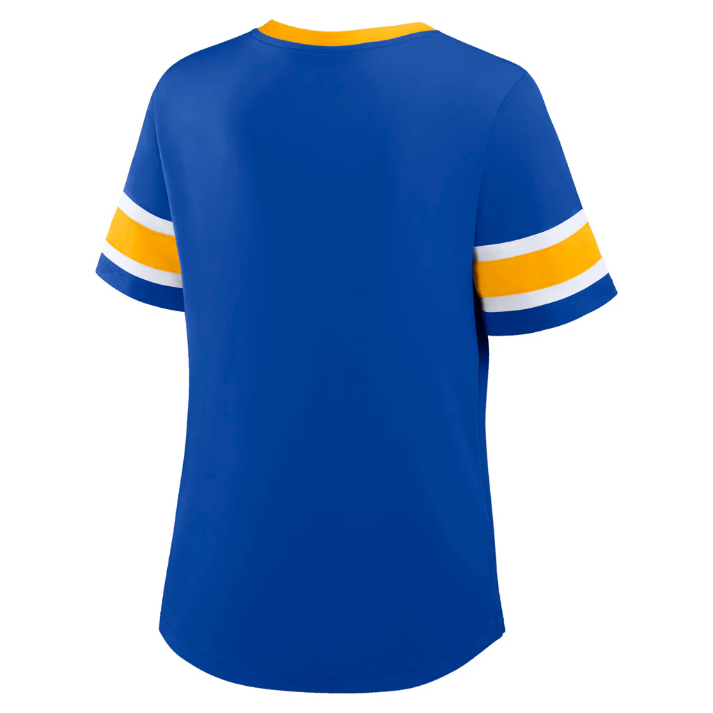 NFL Los Angeles Rams Women's Fanatics Draw Play Athena Lace-Up Top - Blue - Image 3