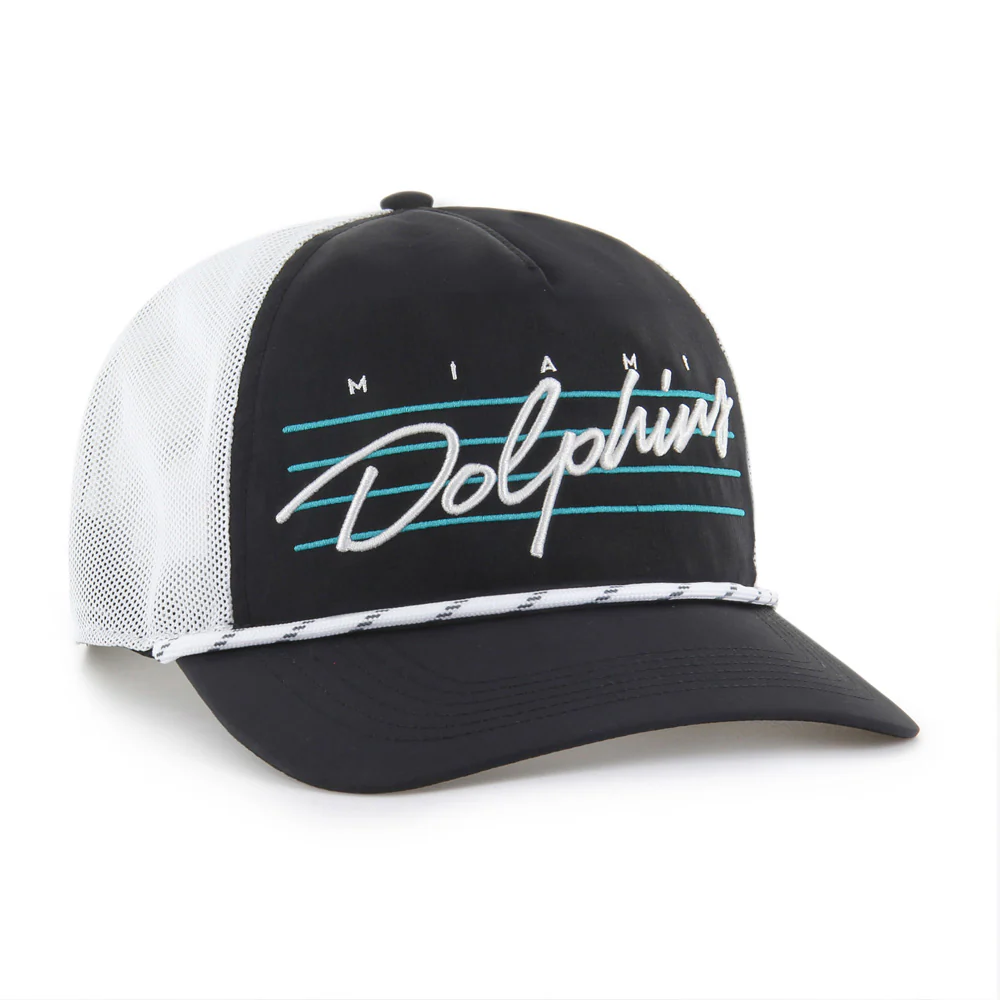 NFL Miami Dolphins '47 Downburst Mesh Hitch Adjustable Hat - Black - Image 2