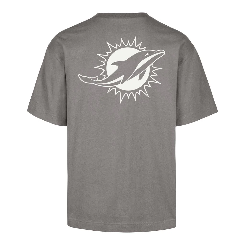 NFL Miami Dolphins '47 Wolf Lateral Foundation T-Shirt - Gray - Image 3