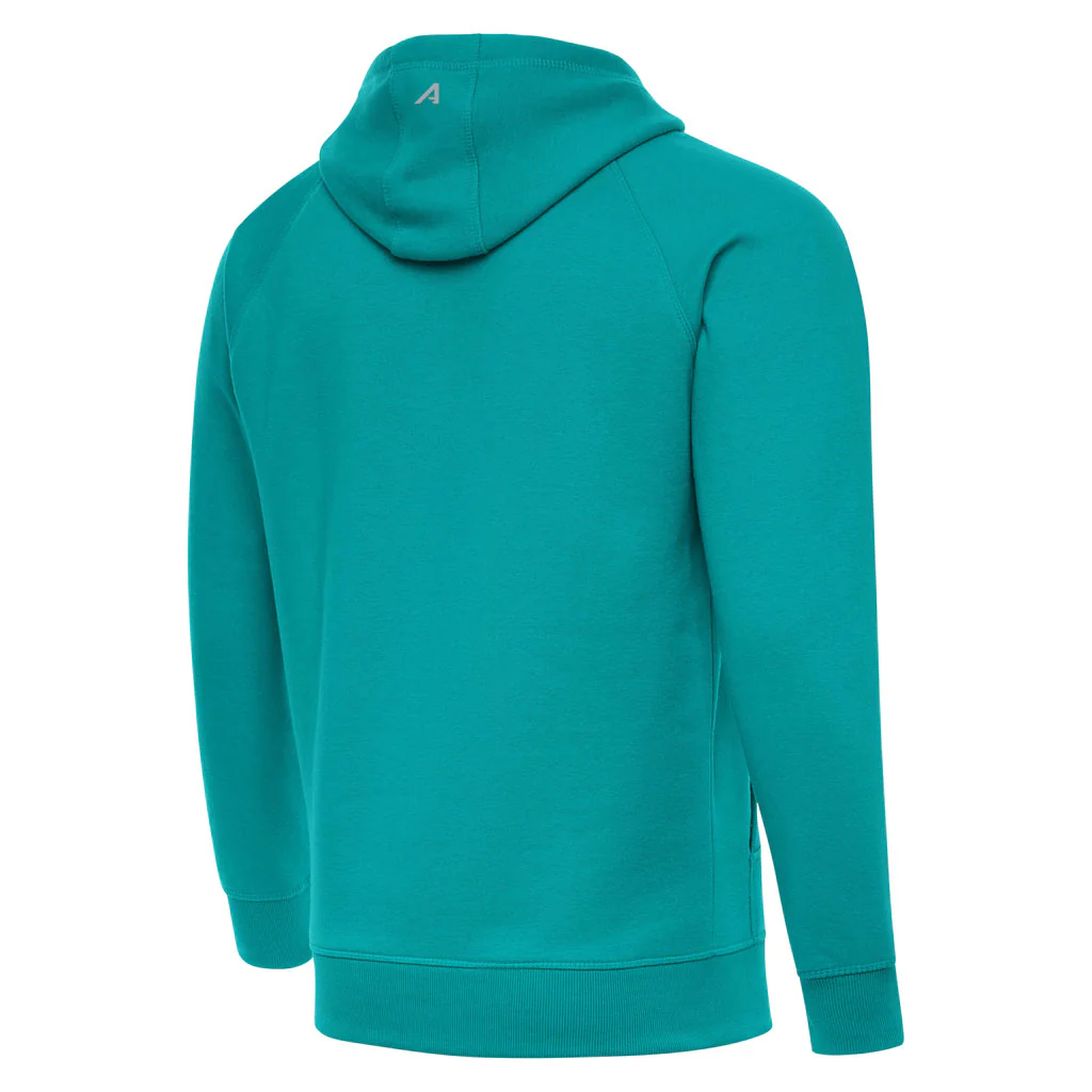 NFL Miami Dolphins Antigua Full Front Victory Pullover Hoodie - Teal - Image 4