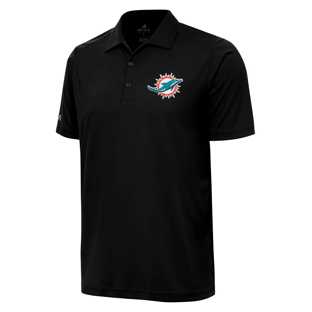NFL Miami Dolphins Antigua Tribute Polo - Black